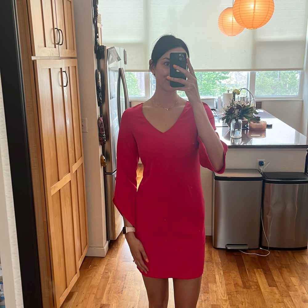 Magenta mini dress